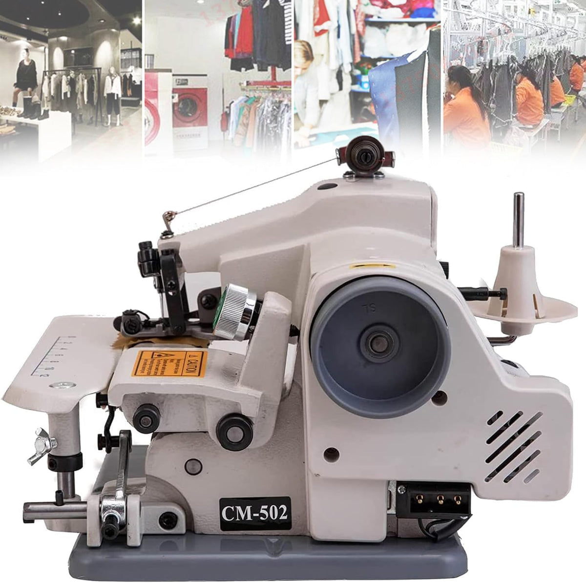 GZGHRZQS machine à coudre, 7 mm, 1200 tr/min, Corps entièrement en métal, Noir, Machine à Ourler à Point Invisible pour des Points Invisibles