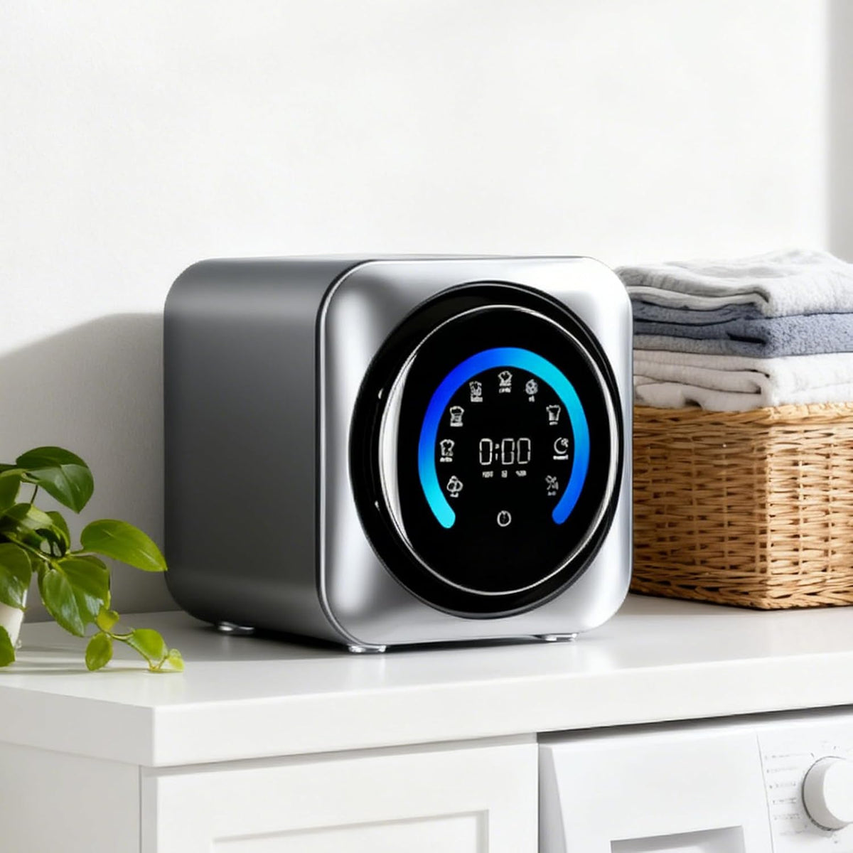 FRANREADER lave-linge, 280 x 280 x 280 mm, 35 dB, 3,5 L, Blanc, Mini laveuse et sécheuse Automatique
